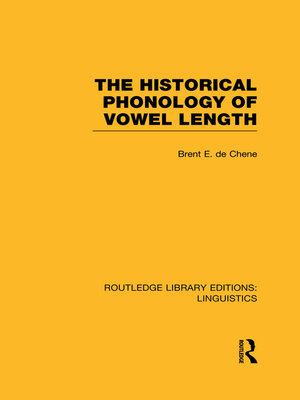 cover image of The Historical Phonology of Vowel Length